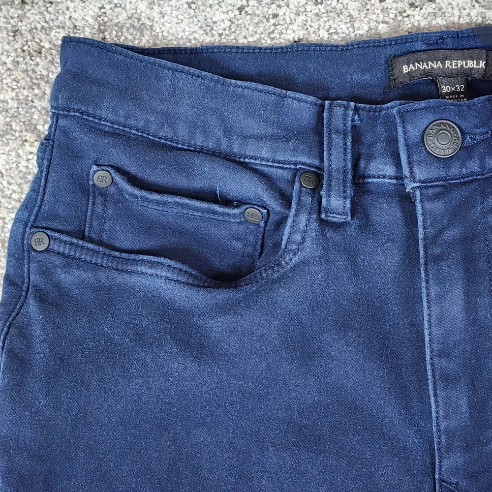 Banana Republic Pants Mens 30x32 Navy Blue Slim Stretch Chino EUC MSRP 140